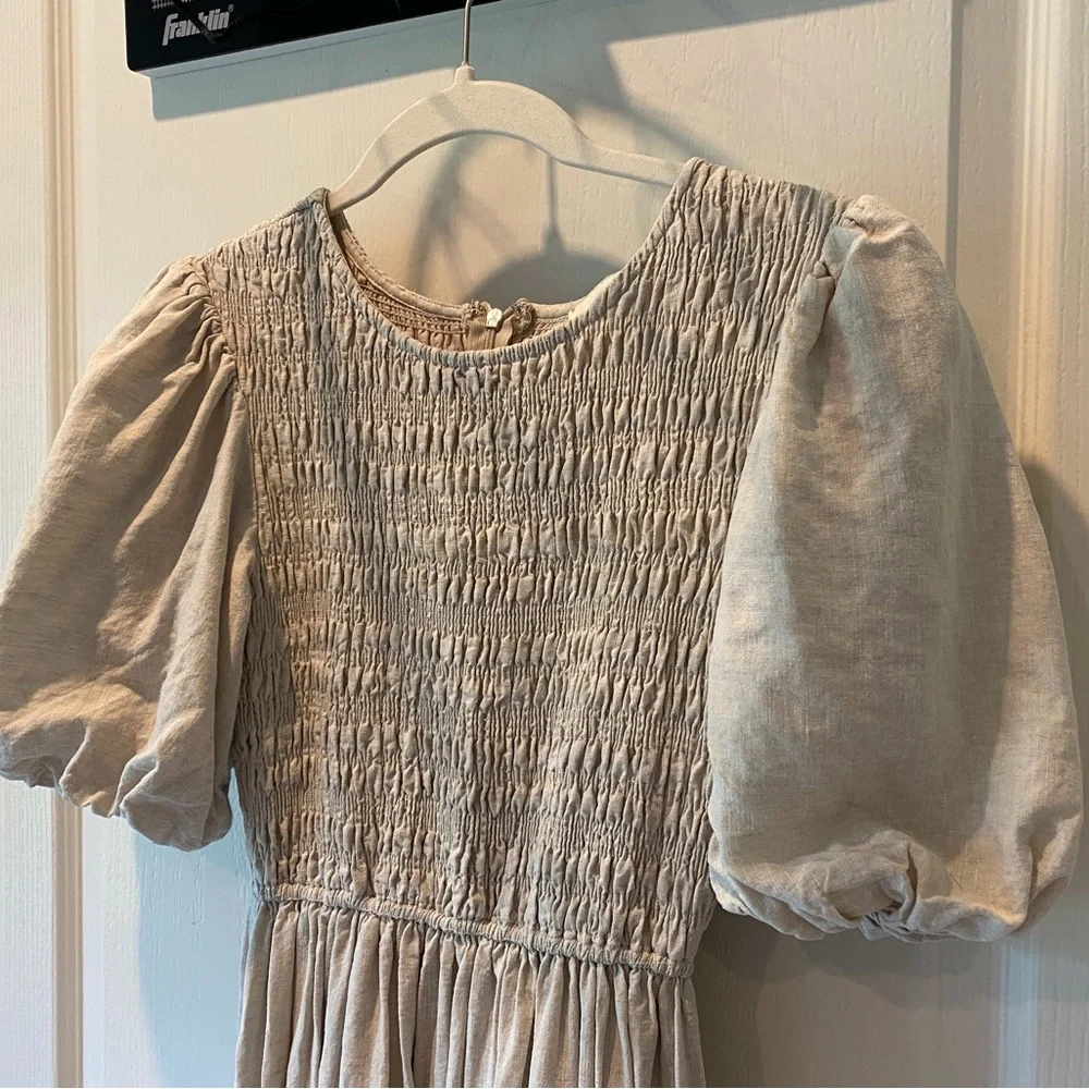 DISSH Ember Natural Linen Dress size 2 - Picture 3 of 10